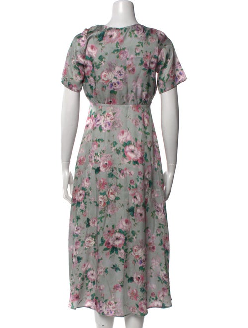 The Kooples Floral Print Midi Length Dress