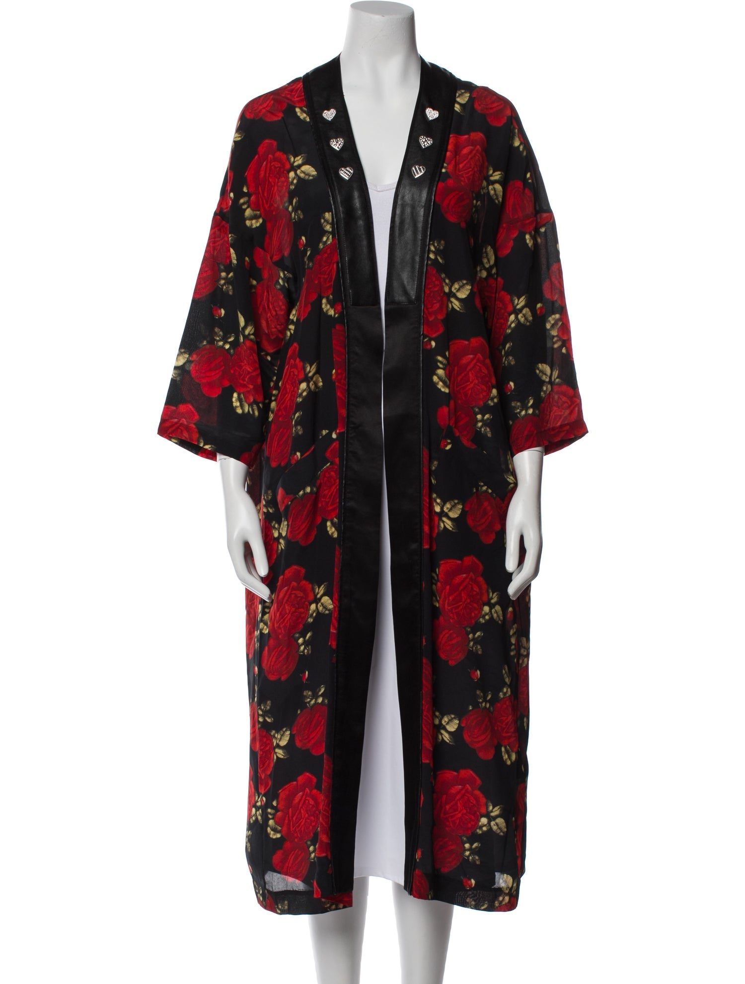 The Kooples Silk Floral Print Coat
