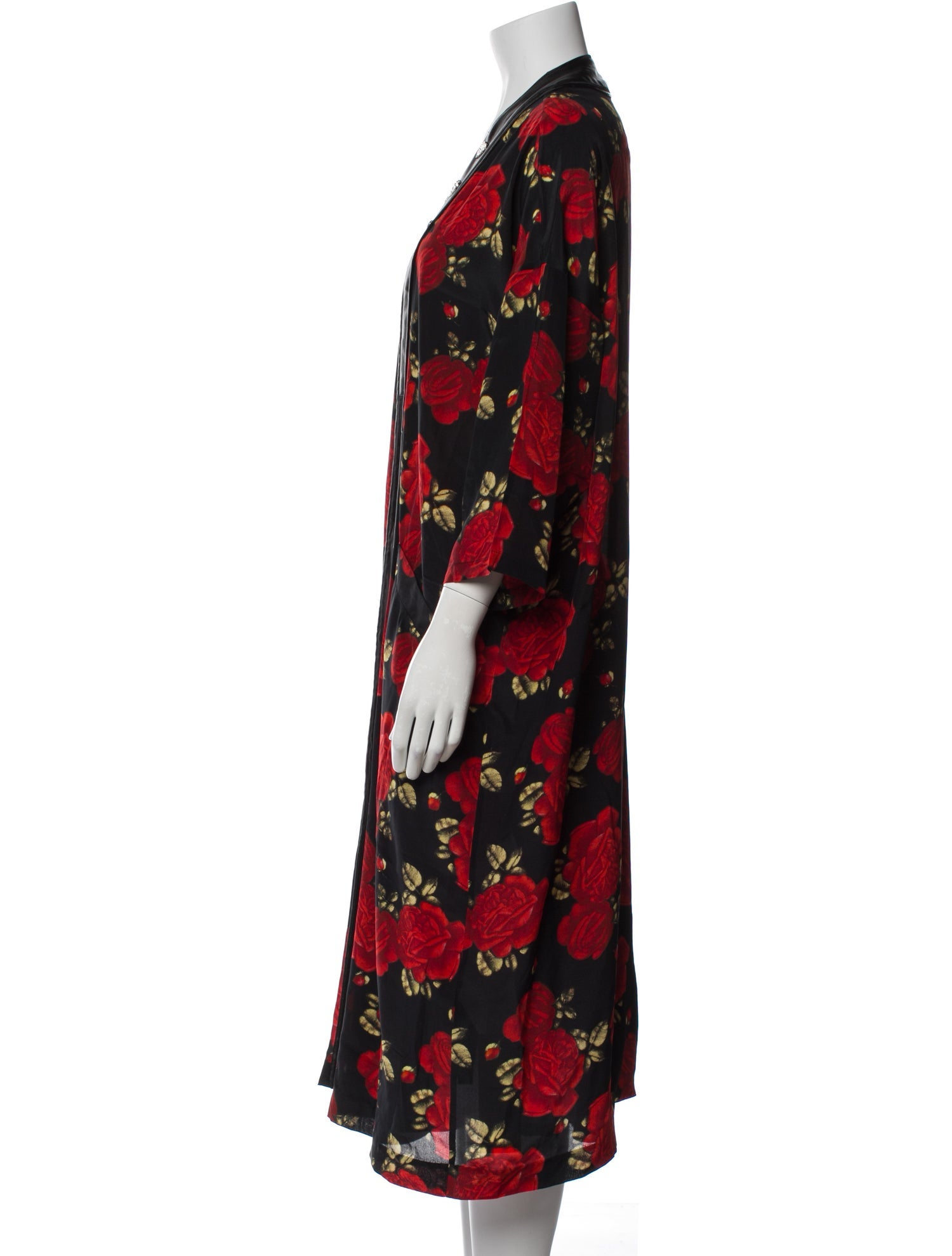 The Kooples Silk Floral Print Coat