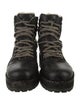 The Kooples Leather Chain-Link Accents Combat Boots
