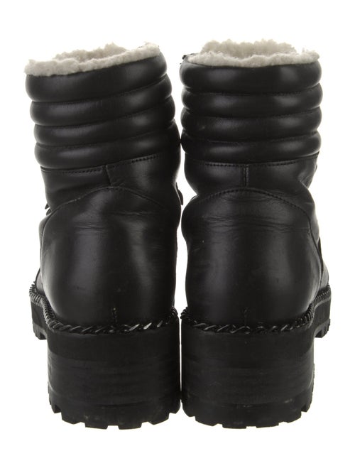 The Kooples Leather Chain-Link Accents Combat Boots