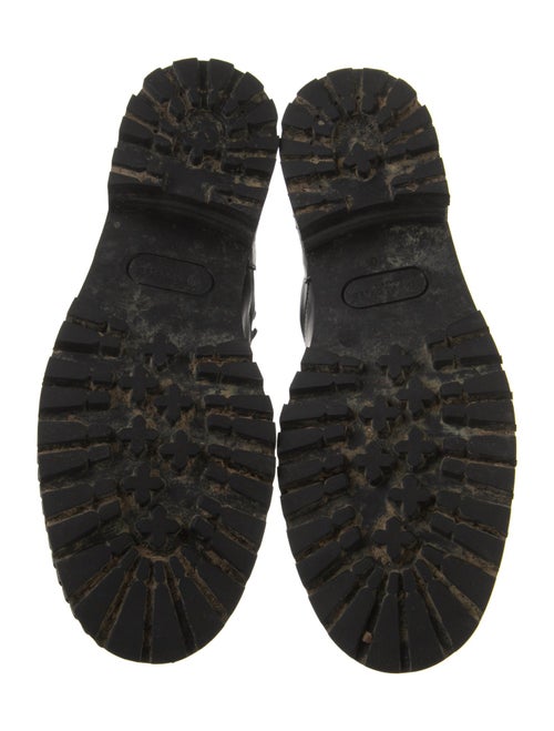 The Kooples Leather Chain-Link Accents Combat Boots