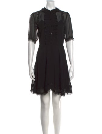 The Kooples Mock Neck Knee-Length Dress