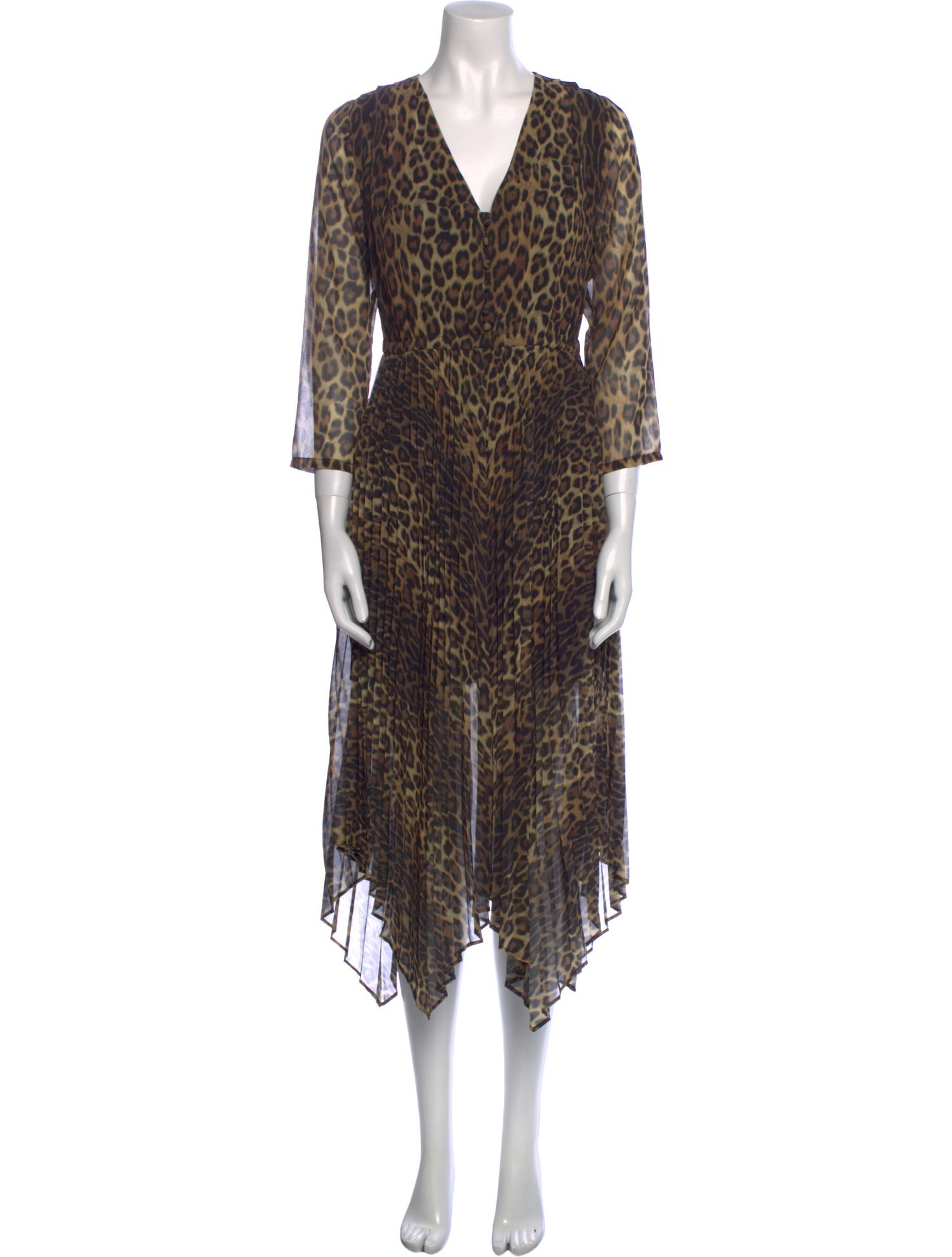 The Kooples Animal Print Knee-Length Dress