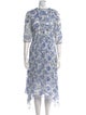 The Kooples Floral Print Midi Length Dress