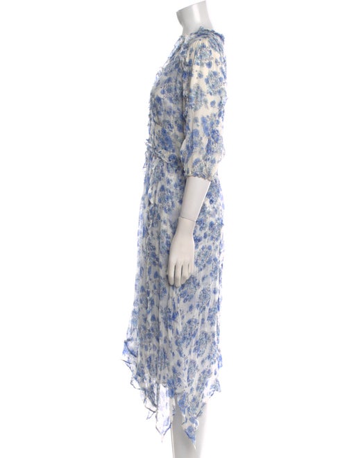 The Kooples Floral Print Midi Length Dress