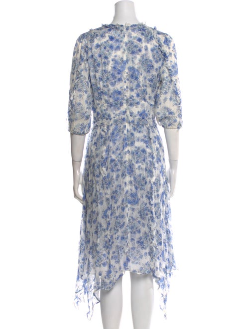 The Kooples Floral Print Midi Length Dress