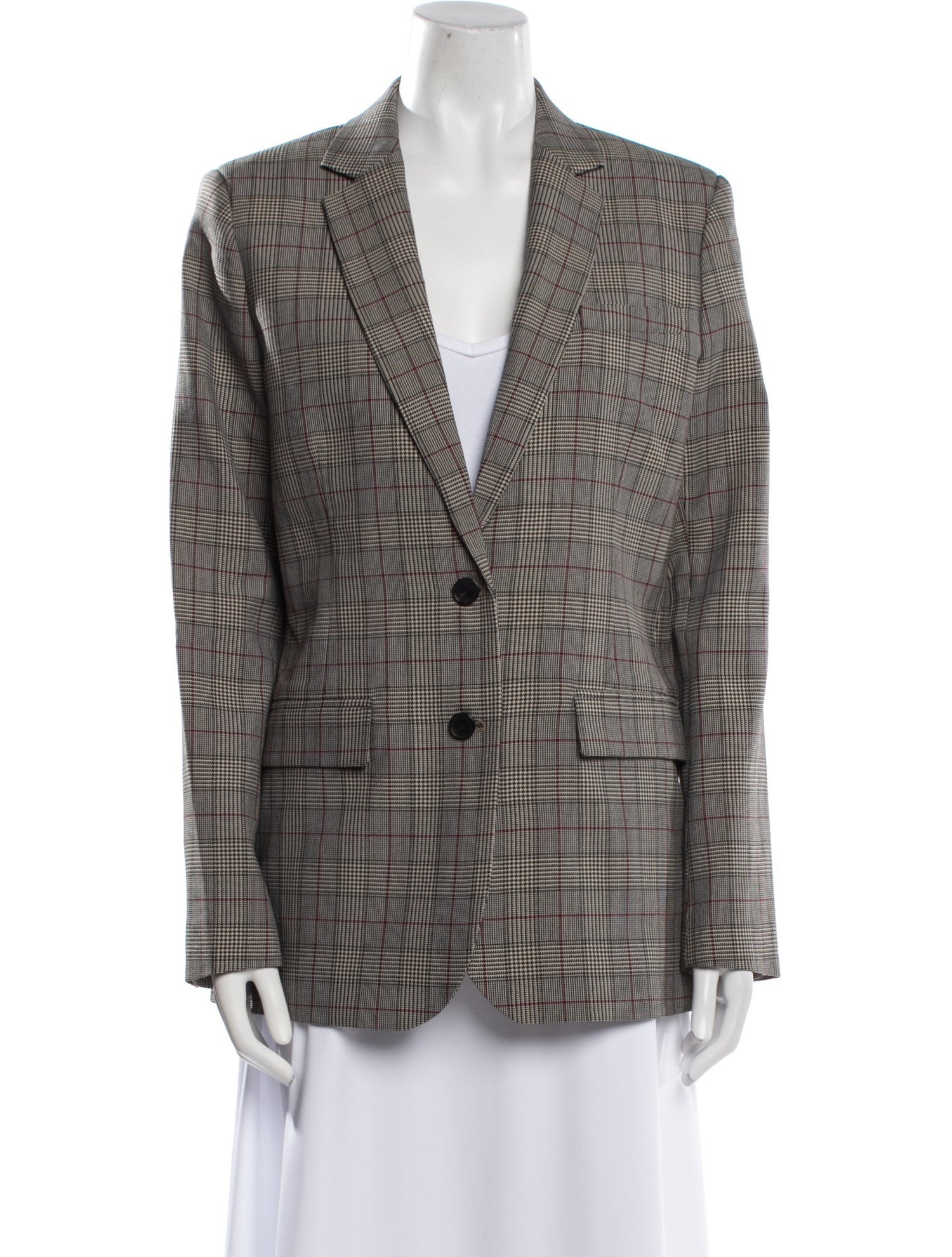 The Kooples Wool Plaid Print Blazer w/ Tags