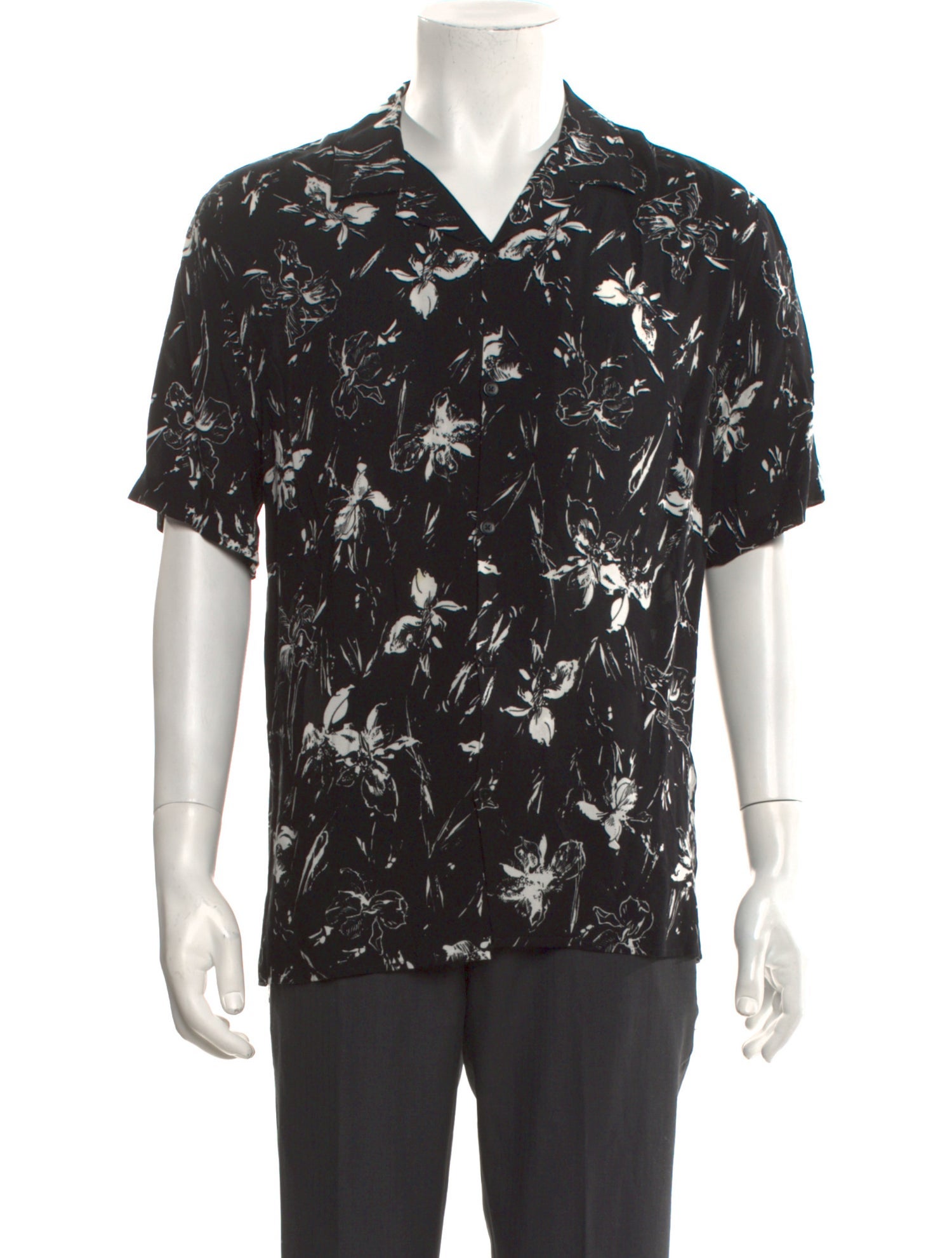 The Kooples Floral Print Short Sleeve Shirt