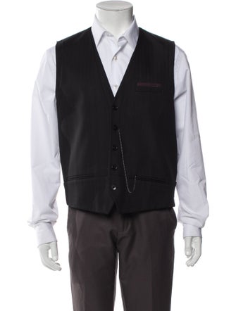 The Kooples Wool Chain-Link Accents Suit Vest