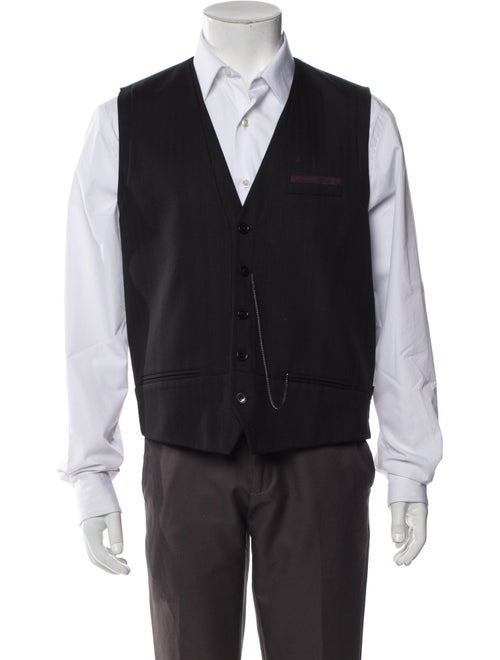 The Kooples Wool Chain-Link Accents Suit Vest