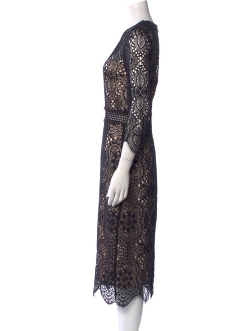 The Kooples Lace Pattern Midi Length Dress