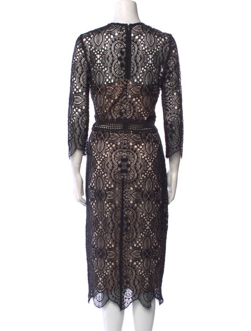 The Kooples Lace Pattern Midi Length Dress