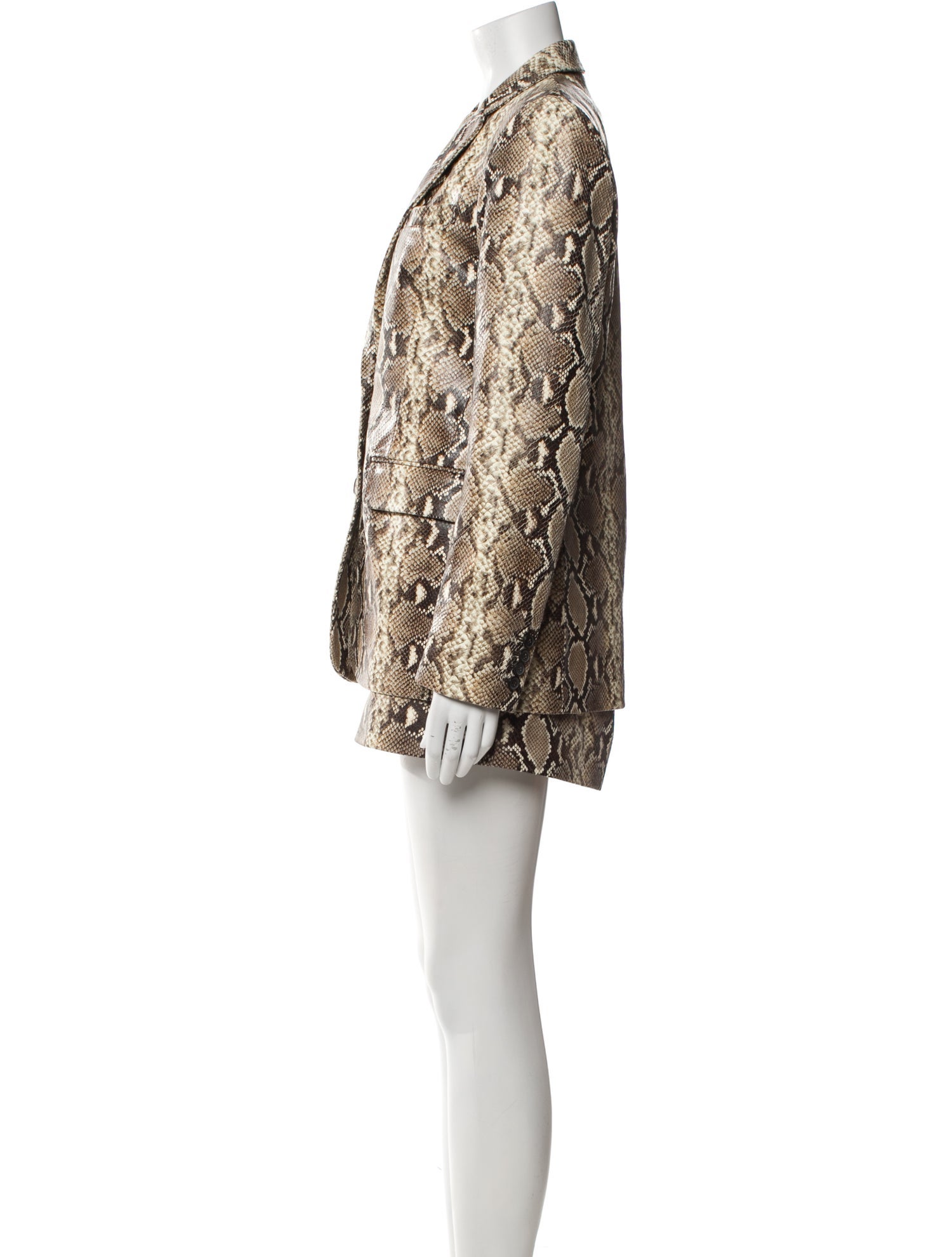 The Kooples Calfskin Animal Print Skirt Set w/ Tags