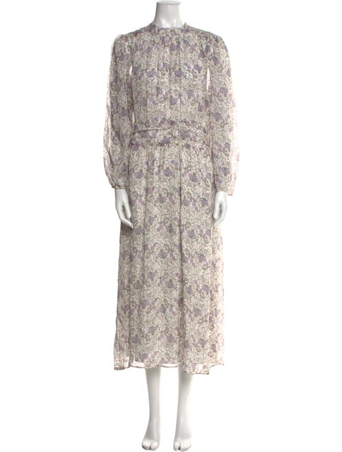 The Kooples Floral Print Midi Length Dress