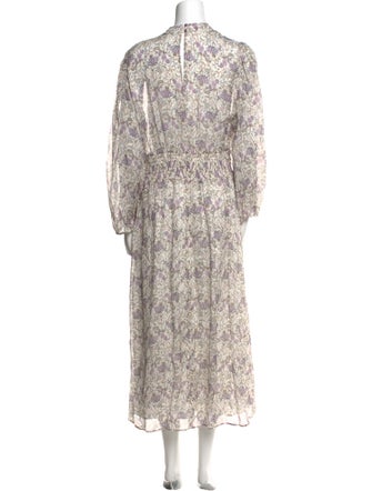 The Kooples Floral Print Midi Length Dress