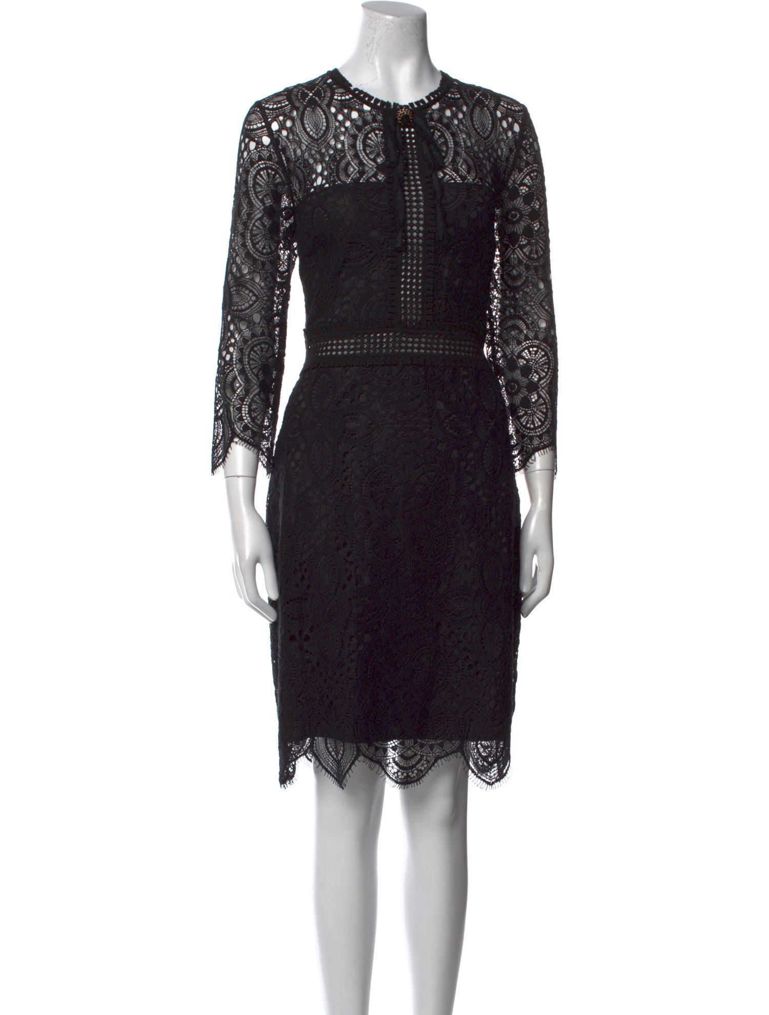 The Kooples Lace Pattern Knee-Length Dress