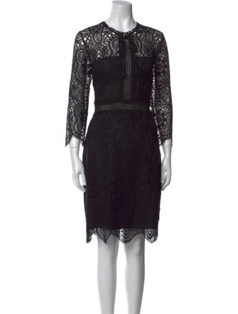 The Kooples Lace Pattern Knee-Length Dress