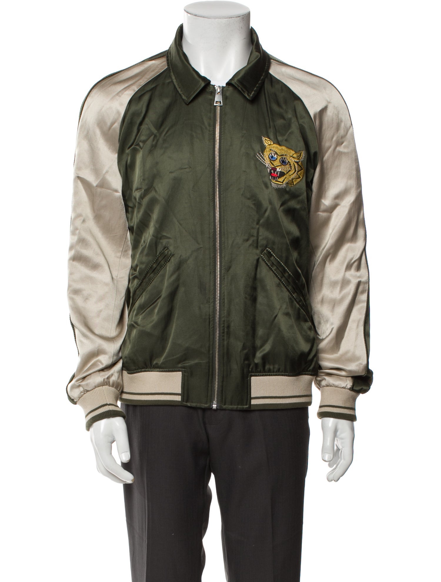 The Kooples Colorblock Pattern Varsity Jacket