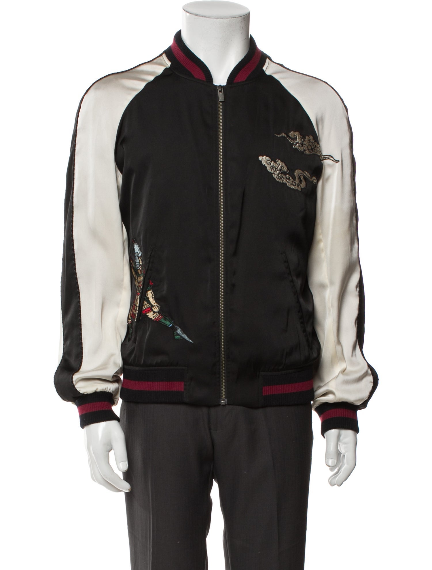 The Kooples Colorblock Pattern Varsity Jacket