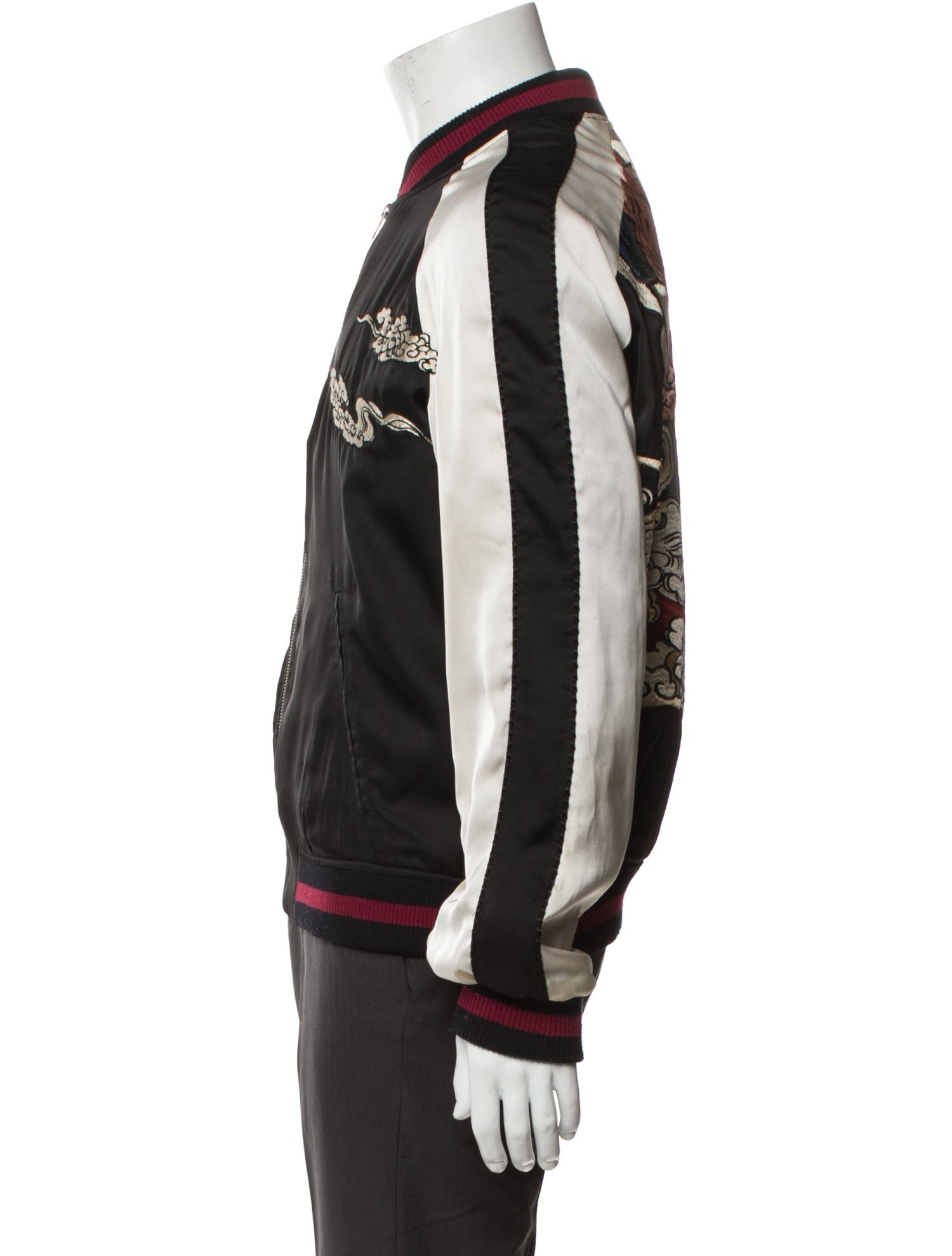 The Kooples Colorblock Pattern Varsity Jacket