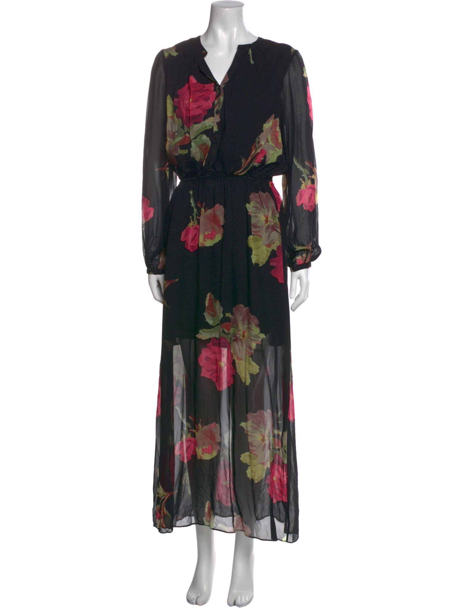 The Kooples Floral Print Long Dress