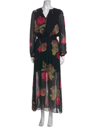 The Kooples Floral Print Long Dress