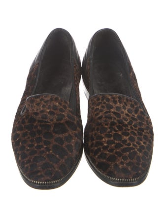 The Kooples Ponyhair Animal Print Loafers