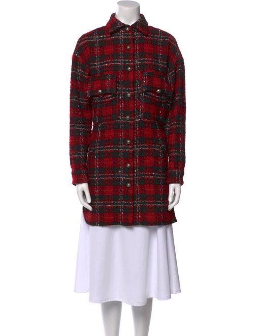 The Kooples Plaid Print Mock Neck Sweater