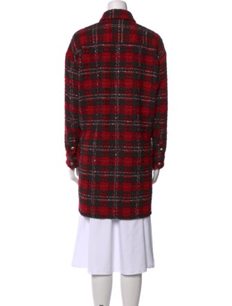 The Kooples Plaid Print Mock Neck Sweater