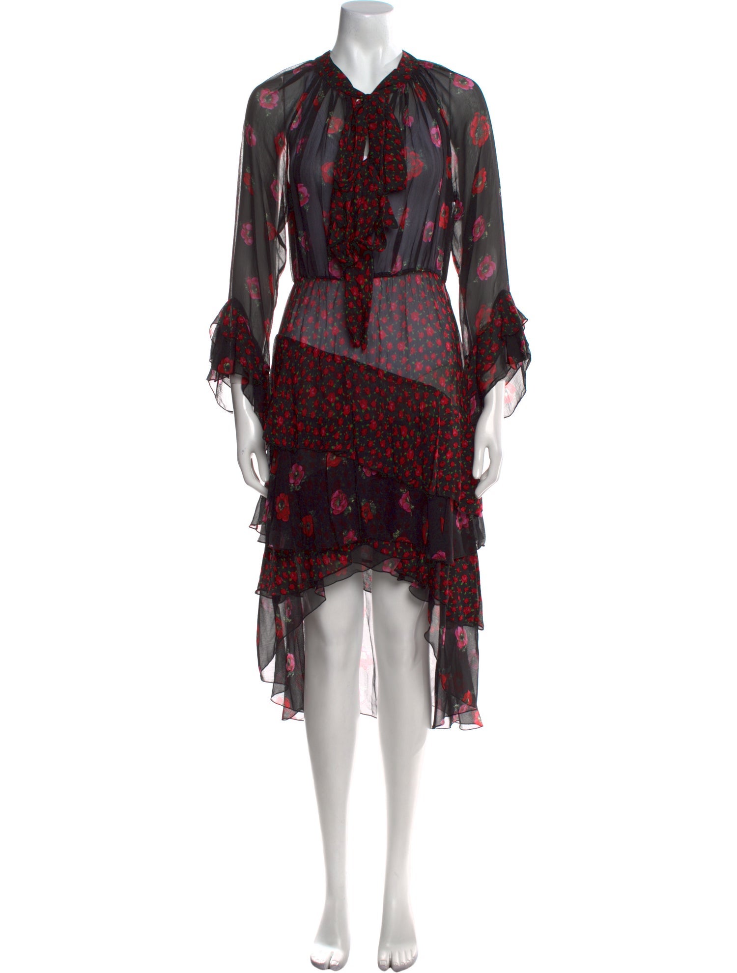 The Kooples Floral Print Midi Length Dress w/ Tags