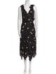 The Kooples Floral Print Midi Length Dress