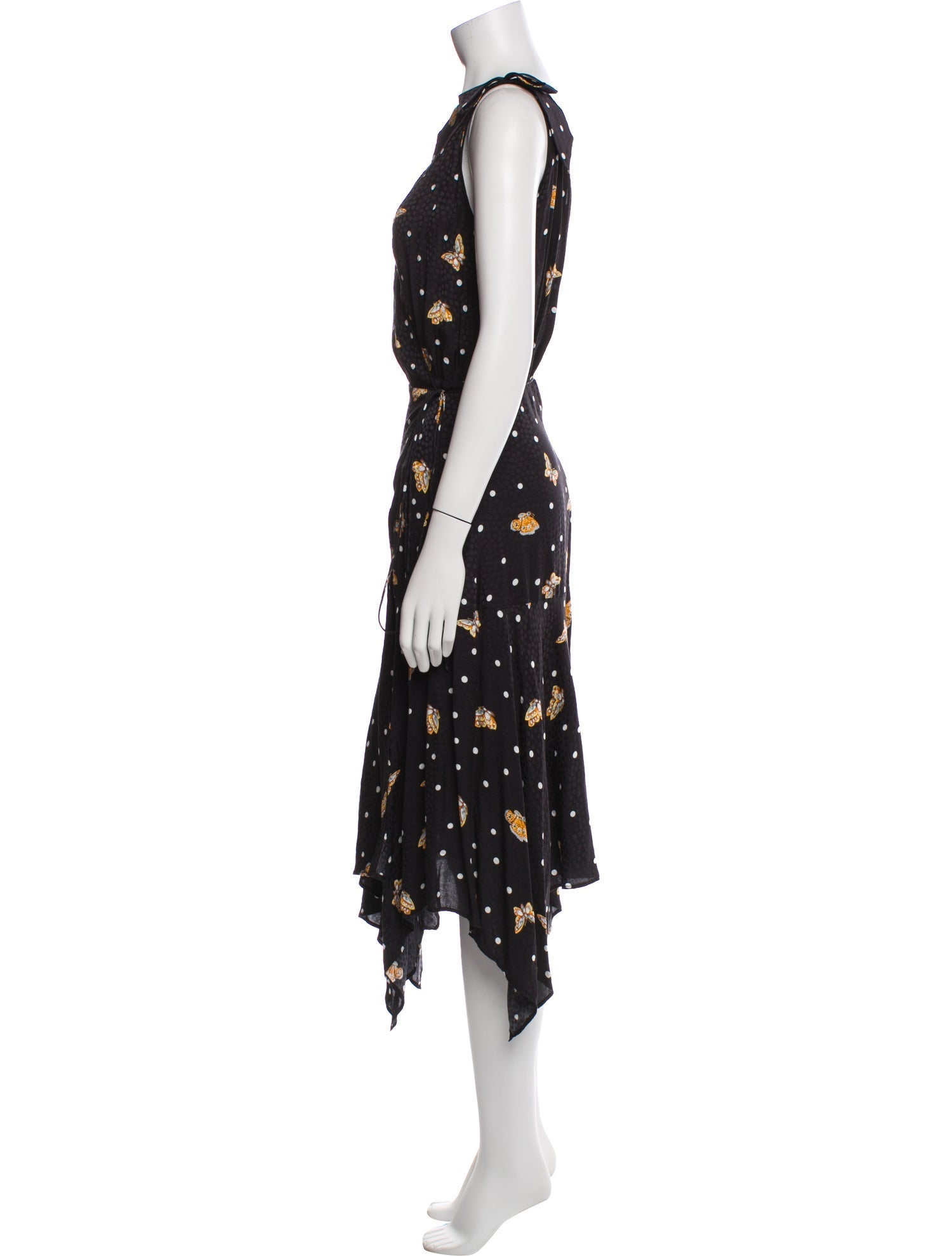 The Kooples Floral Print Midi Length Dress