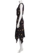 The Kooples Floral Print Midi Length Dress