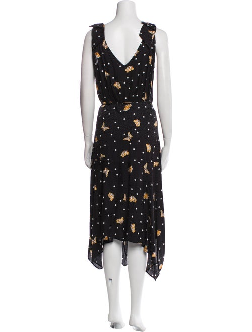 The Kooples Floral Print Midi Length Dress