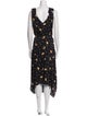 The Kooples Floral Print Midi Length Dress