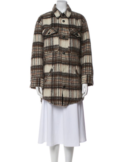 The Kooples Wool Plaid Print Coat