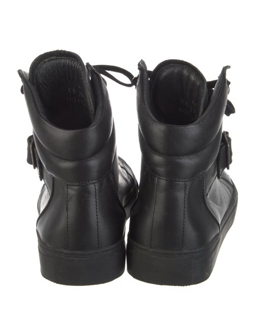 The Kooples Leather Chain-Link Accents Sneakers