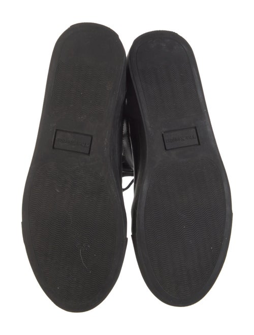 The Kooples Leather Chain-Link Accents Sneakers