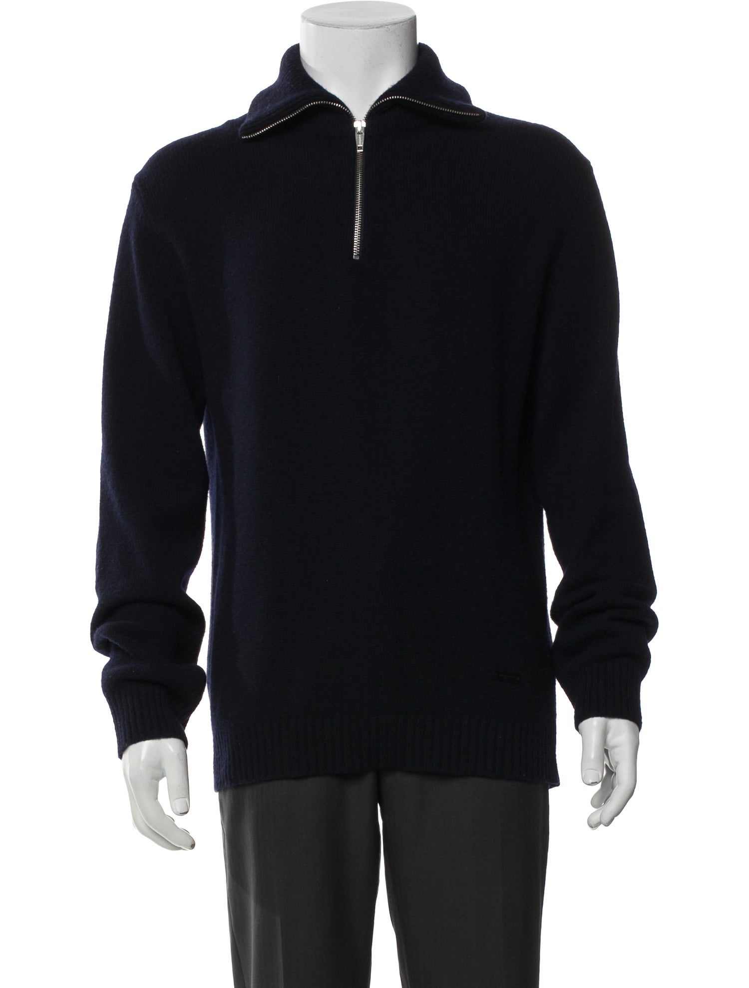 The Kooples Wool Mock Neck Polo Sweater