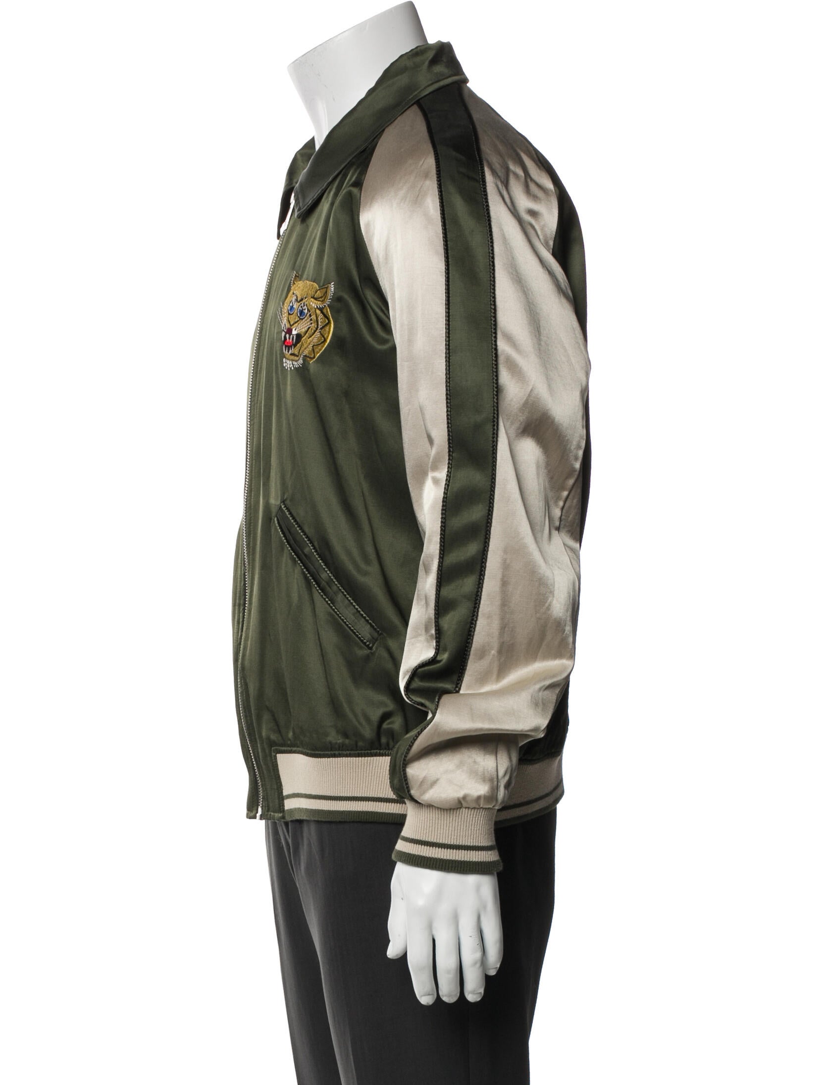 The Kooples Colorblock Pattern Bomber Jacket