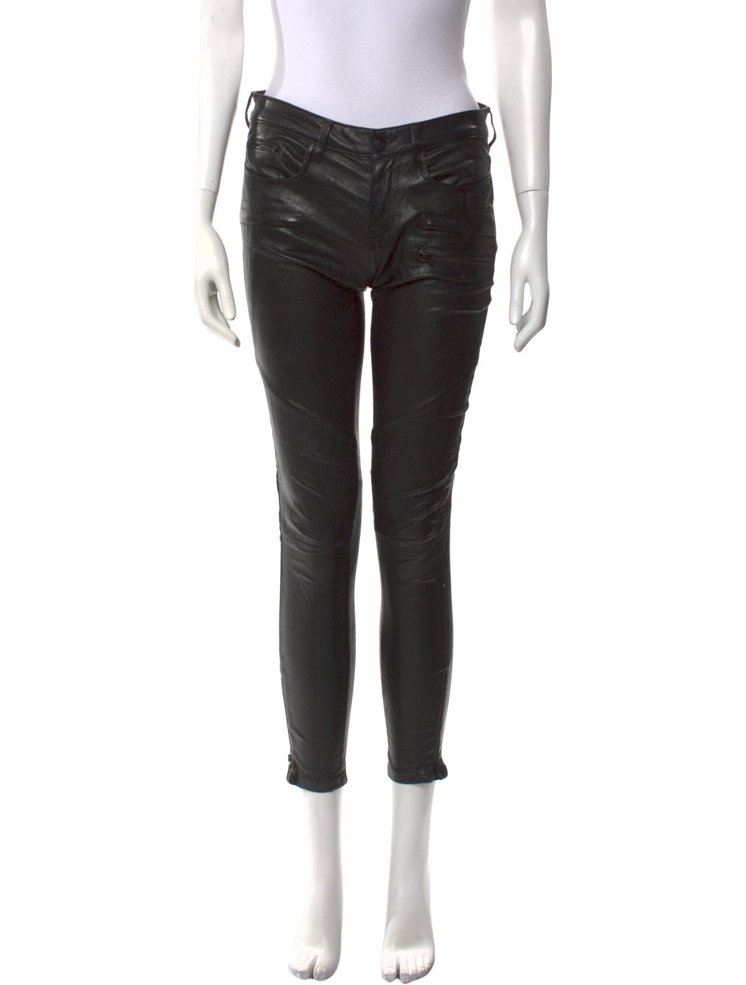 The Kooples Lambskin Skinny Leg Pants