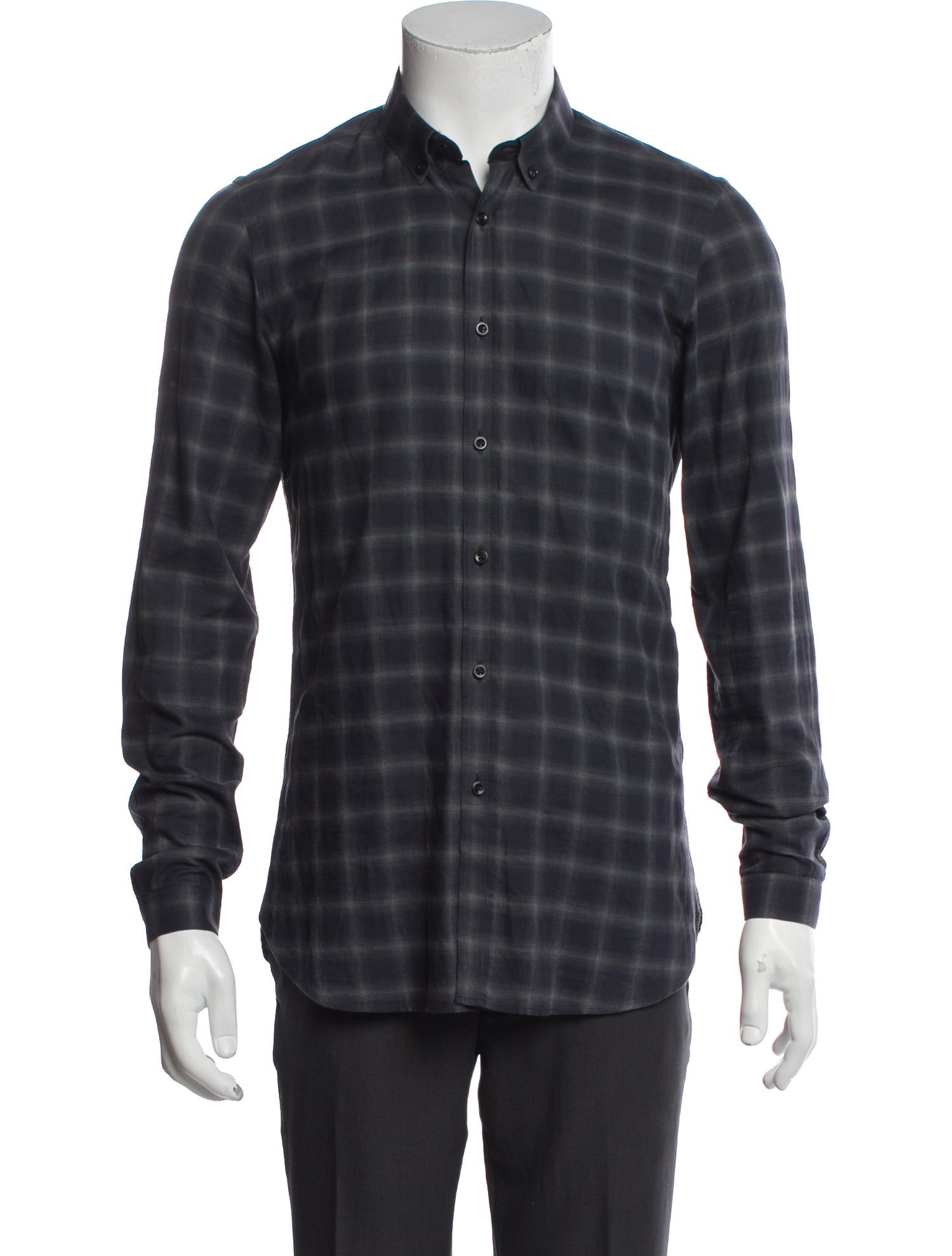 The Kooples Plaid Print Long Sleeve Shirt