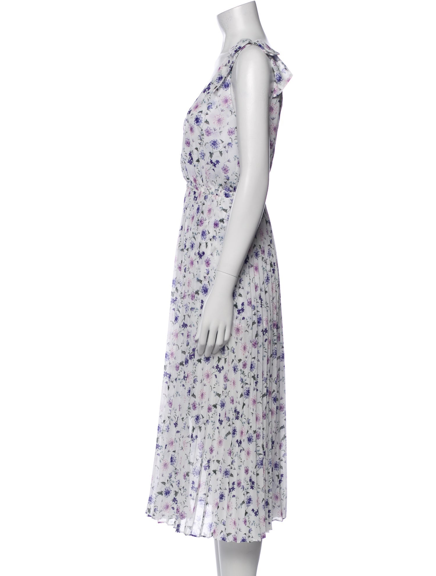 The Kooples Floral Print Midi Length Dress