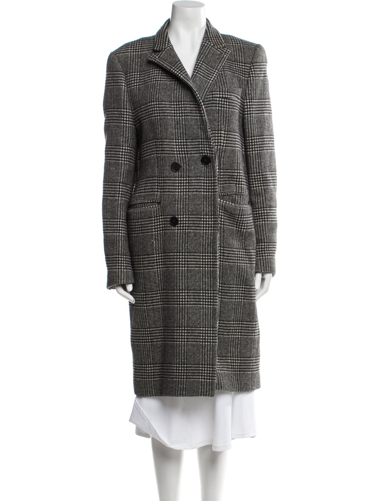 The Kooples Wool Plaid Print Coat