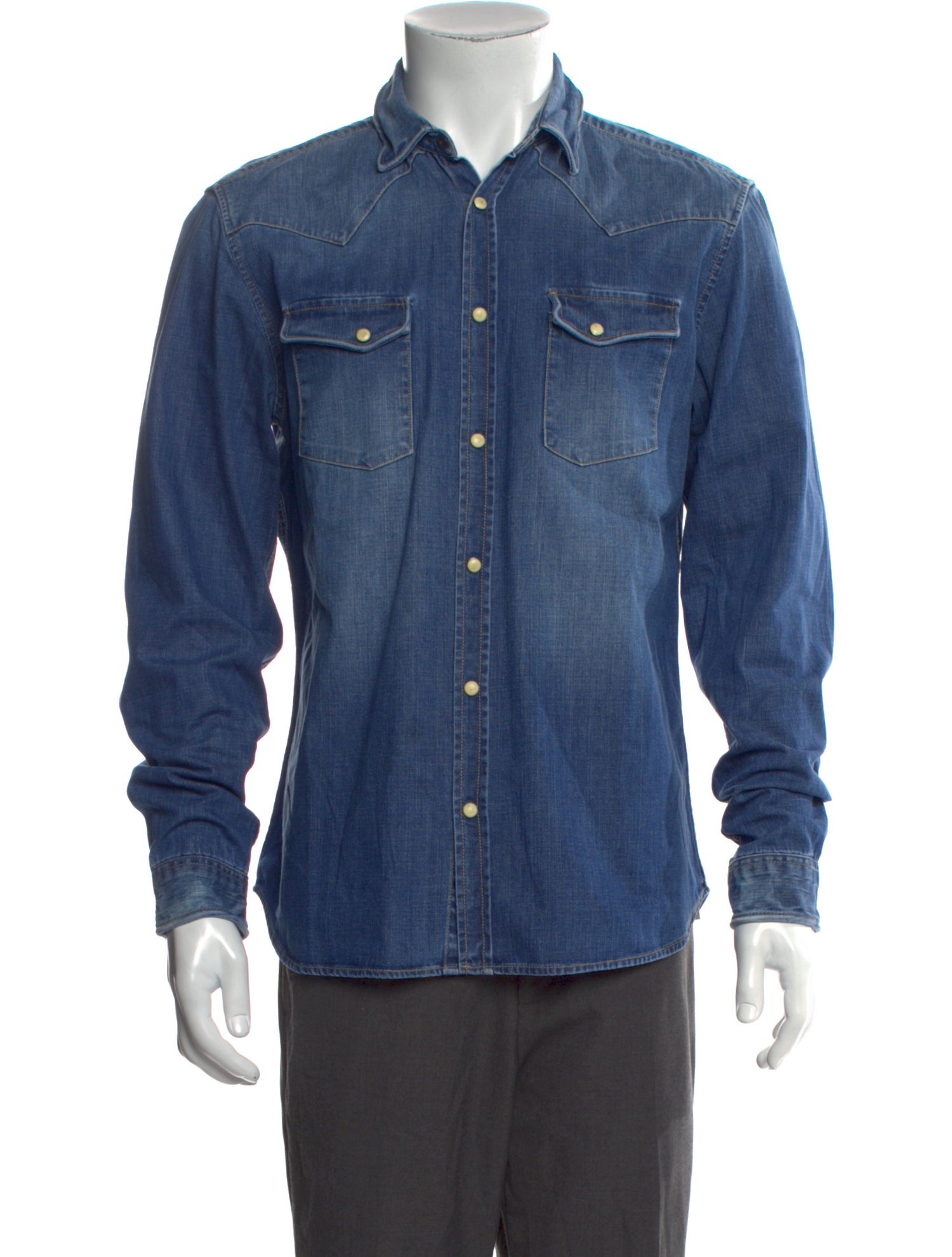The Kooples Long Sleeve Denim Shirt