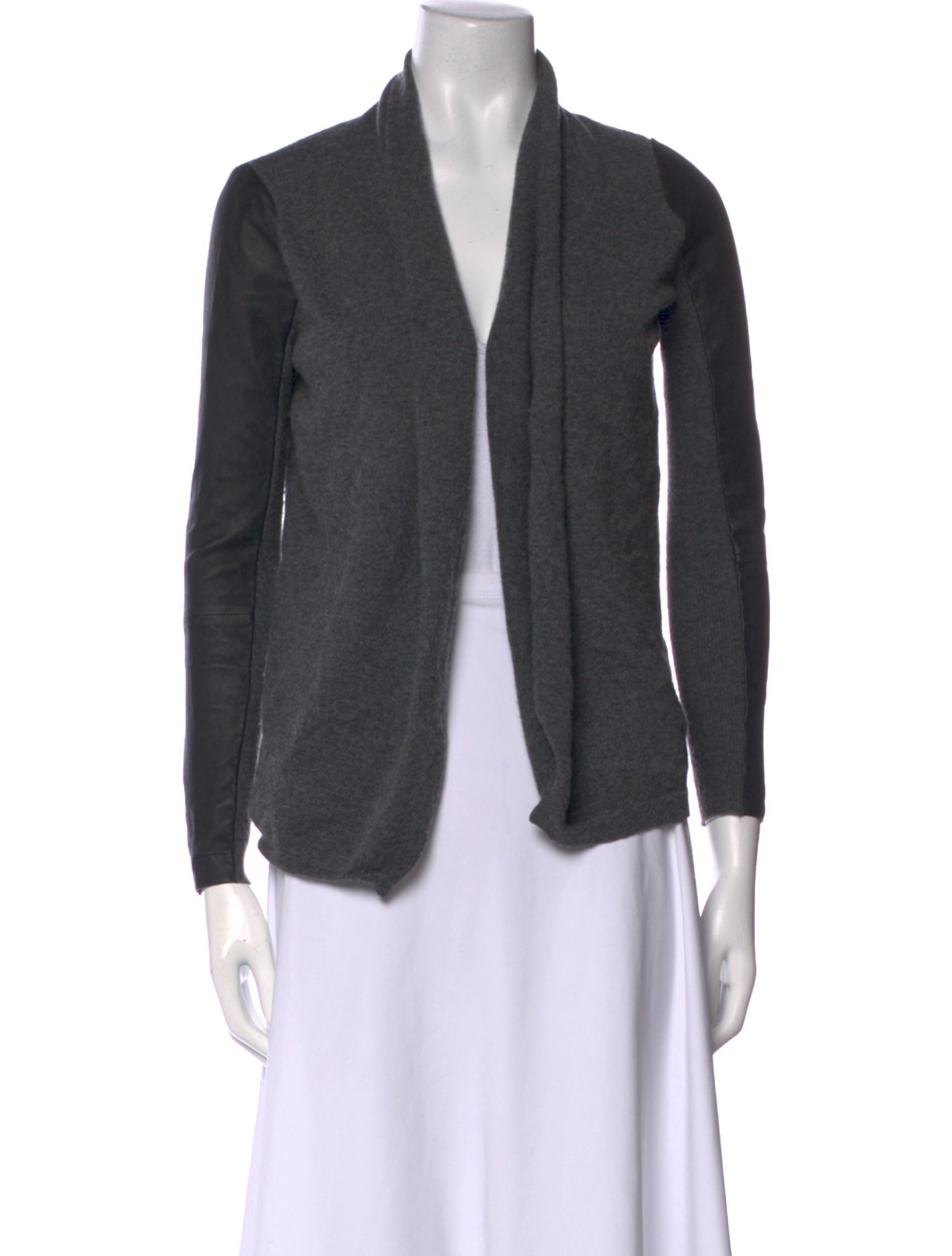 The Kooples Merino Wool Open Front Sweater