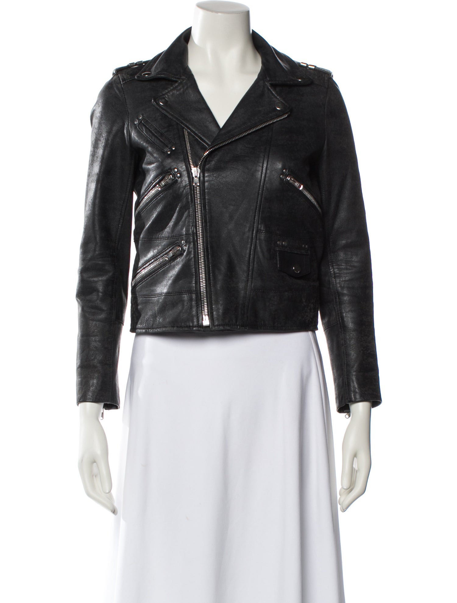 The Kooples Leather Biker Jacket