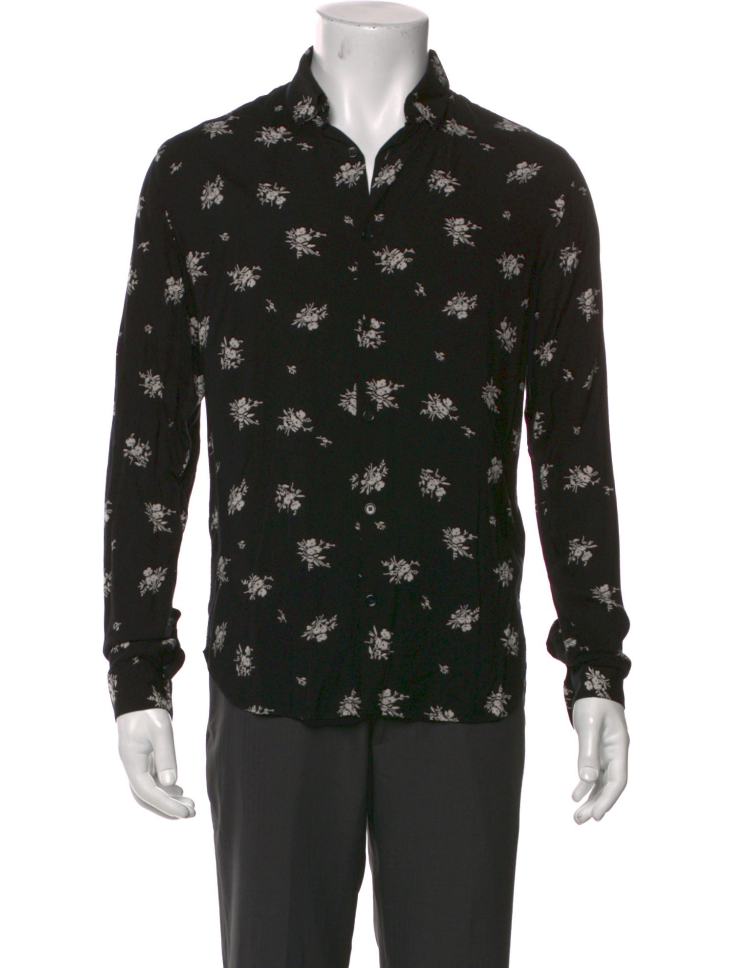 The Kooples Floral Print Long Sleeve Shirt