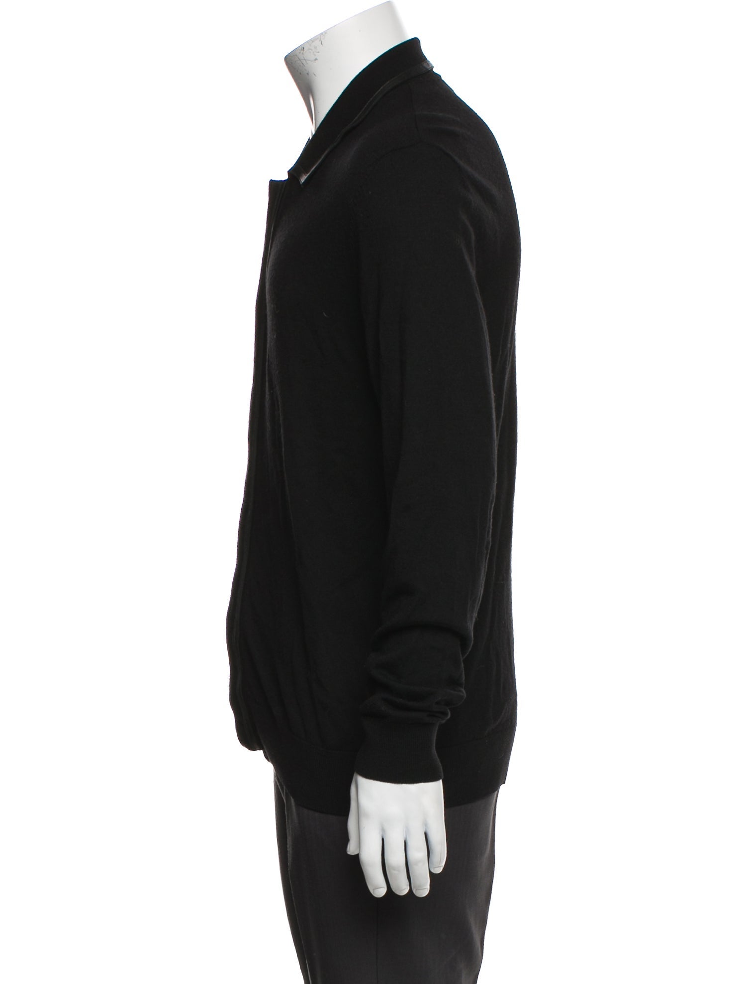 The Kooples Merino Wool Mock Neck Polo Sweater